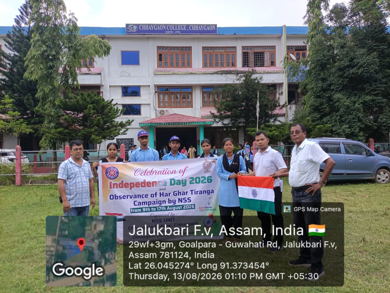 Observation of Har Ghar Tiranga Campaign by NSS Unit, Chhaygaon College